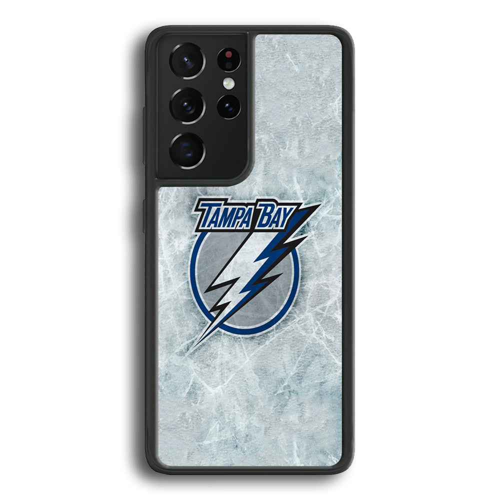 Hockey Tampa Bay Lightning NHL 001 Samsung Galaxy S23 Ultra Case-Phone Case-Rubber Black (2D Case)-Altracase