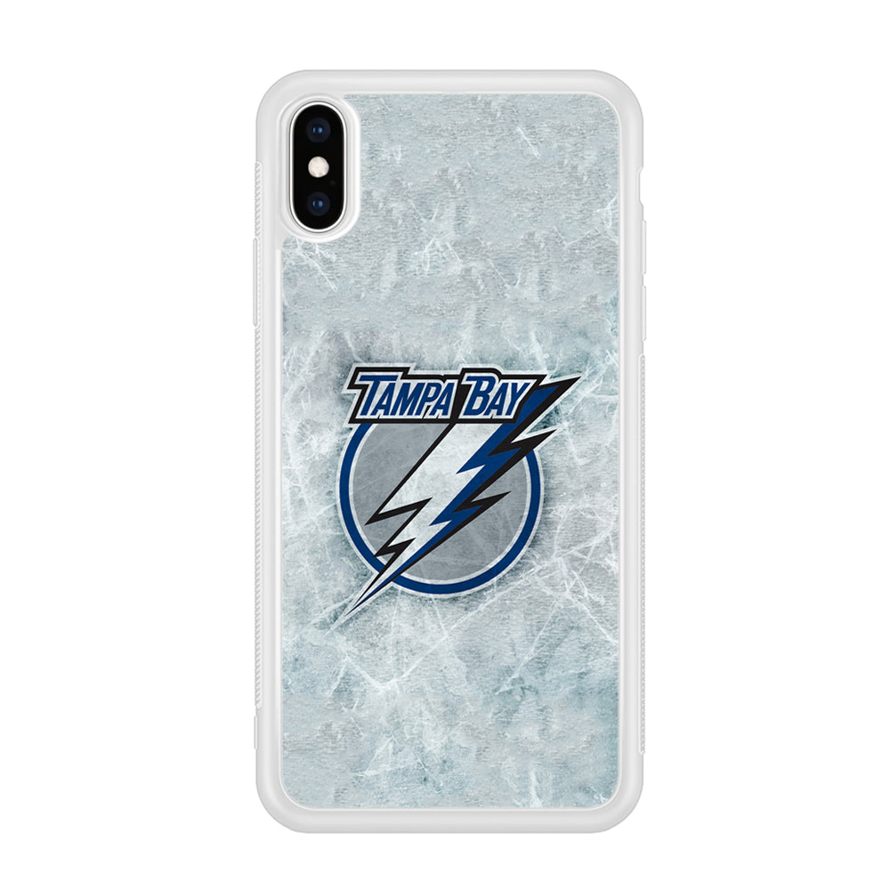 Hockey Tampa Bay Lightning NHL 001 iPhone Xs Case-Phone Case-Rubber White (2D Case)-Altracase