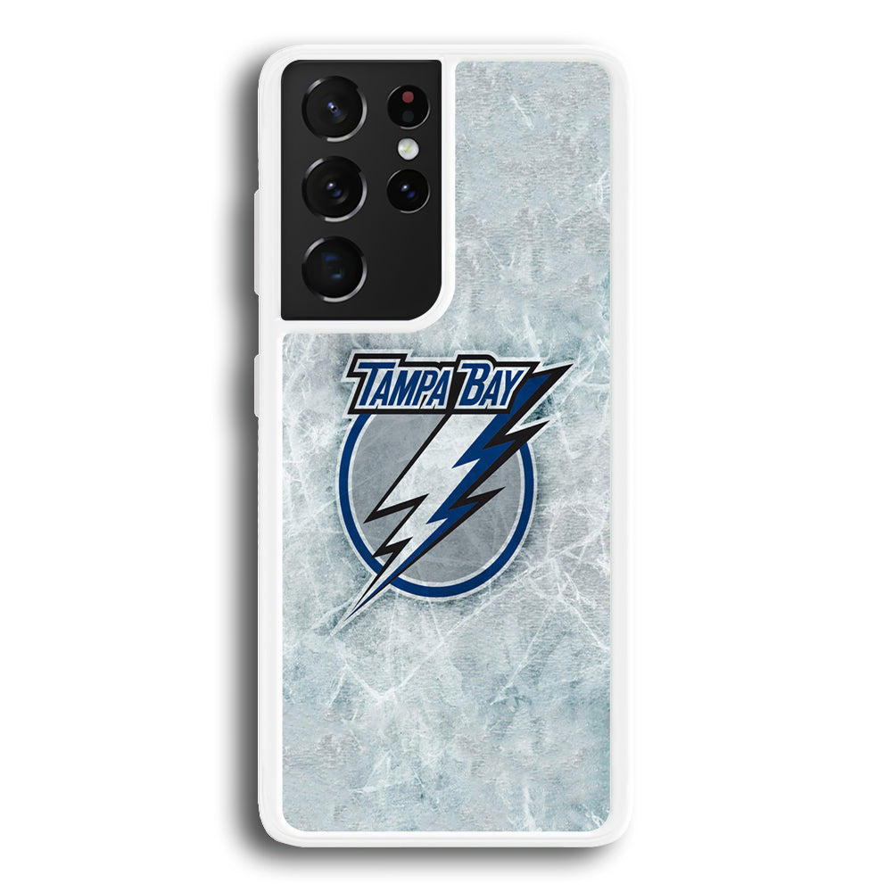 Hockey Tampa Bay Lightning NHL 001 Samsung Galaxy S23 Ultra Case-Phone Case-Rubber White (2D Case)-Altracase