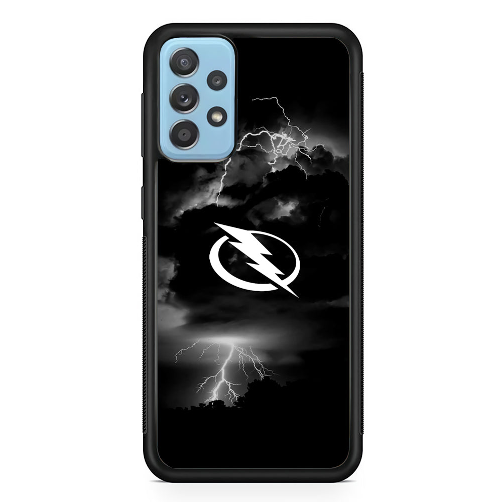 Hockey Tampa Bay Lightning NHL 002 Samsung Galaxy A72 Case-Phone Case-Rubber Black (2D Case)-Altracase
