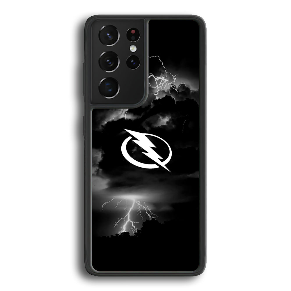Hockey Tampa Bay Lightning NHL 002 Samsung Galaxy S25 Ultra Case-Phone Case-Rubber Black (2D Case)-Altracase