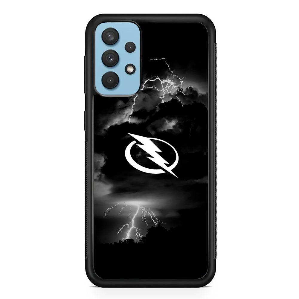 Hockey Tampa Bay Lightning NHL 002 Samsung Galaxy A32 Case-Phone Case-Rubber Black (2D Case)-Altracase