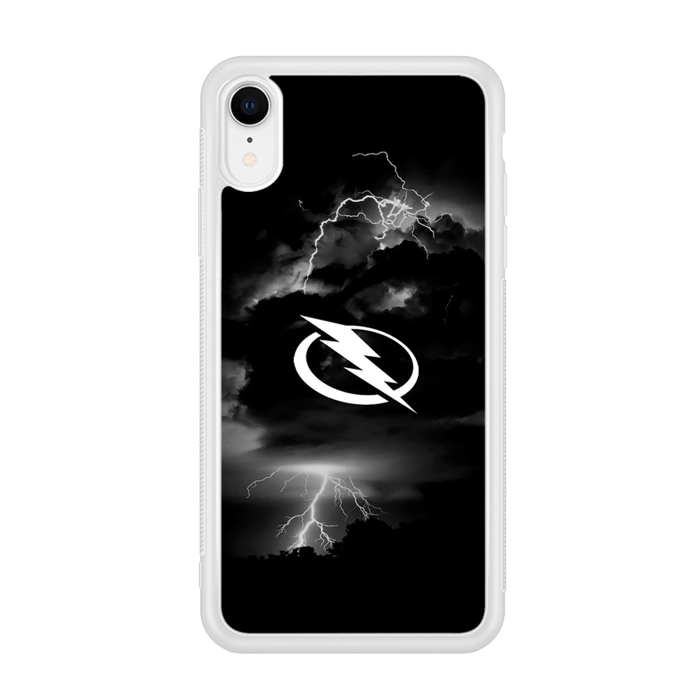 Hockey Tampa Bay Lightning NHL 002 iPhone XR Case-Phone Case-Rubber White (2D Case)-Altracase
