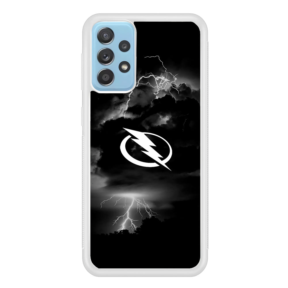 Hockey Tampa Bay Lightning NHL 002 Samsung Galaxy A72 Case-Phone Case-Rubber White (2D Case)-Altracase