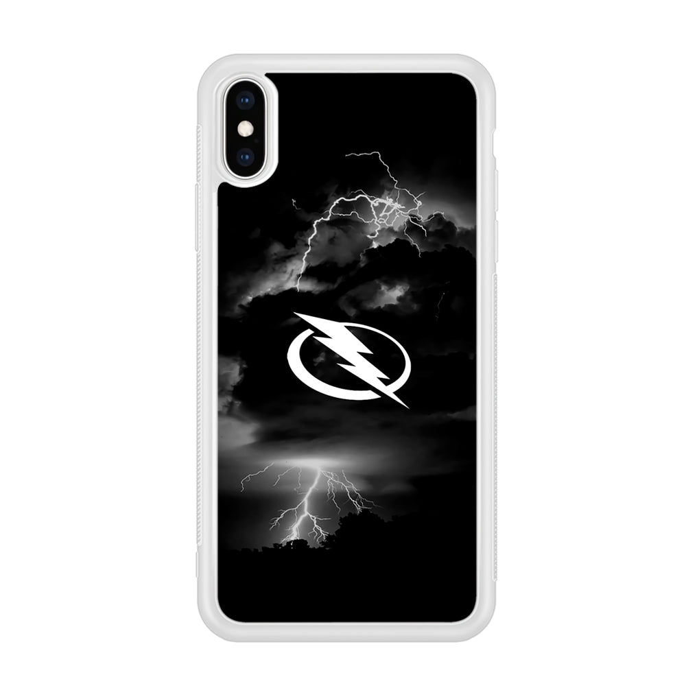 Hockey Tampa Bay Lightning NHL 002 iPhone Xs Case-Phone Case-Rubber White (2D Case)-Altracase