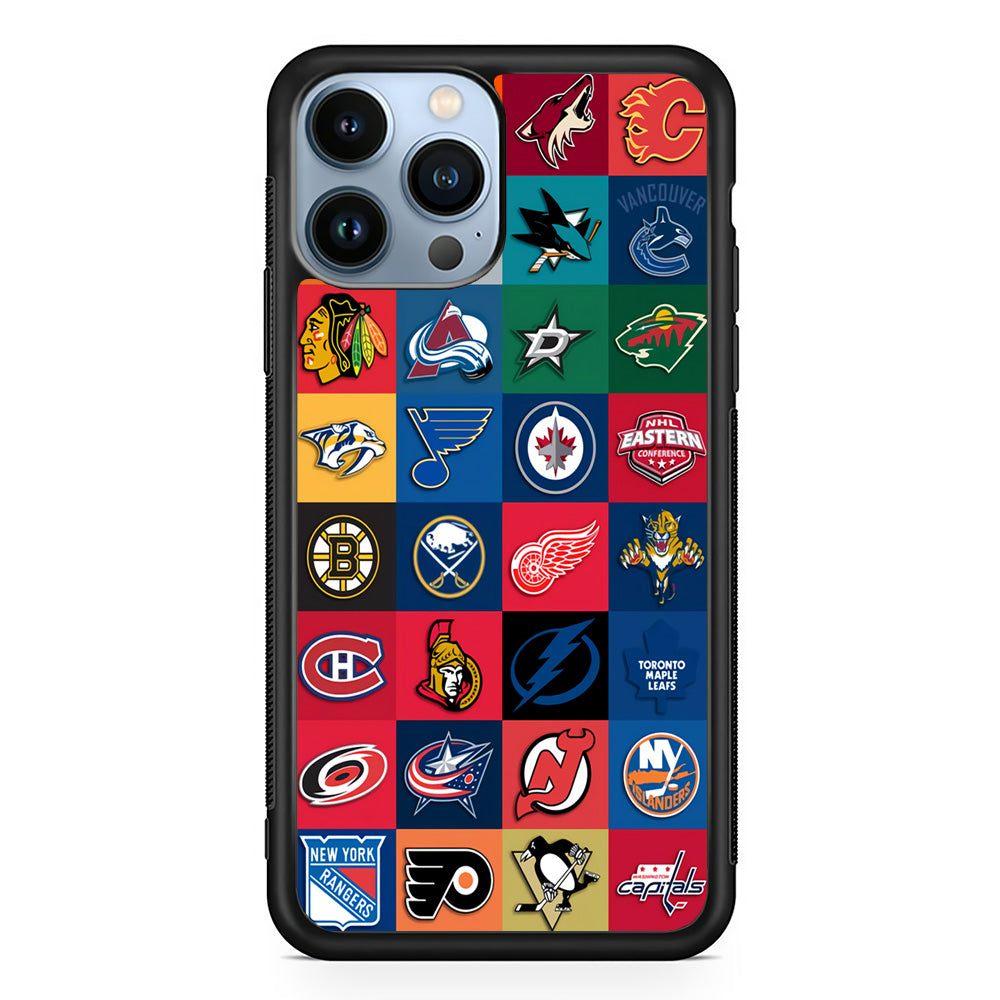 Hockey Teams NHL 001 iPhone 15 Pro Max Case-Phone Case-Rubber Black (2D Case)-Altracase
