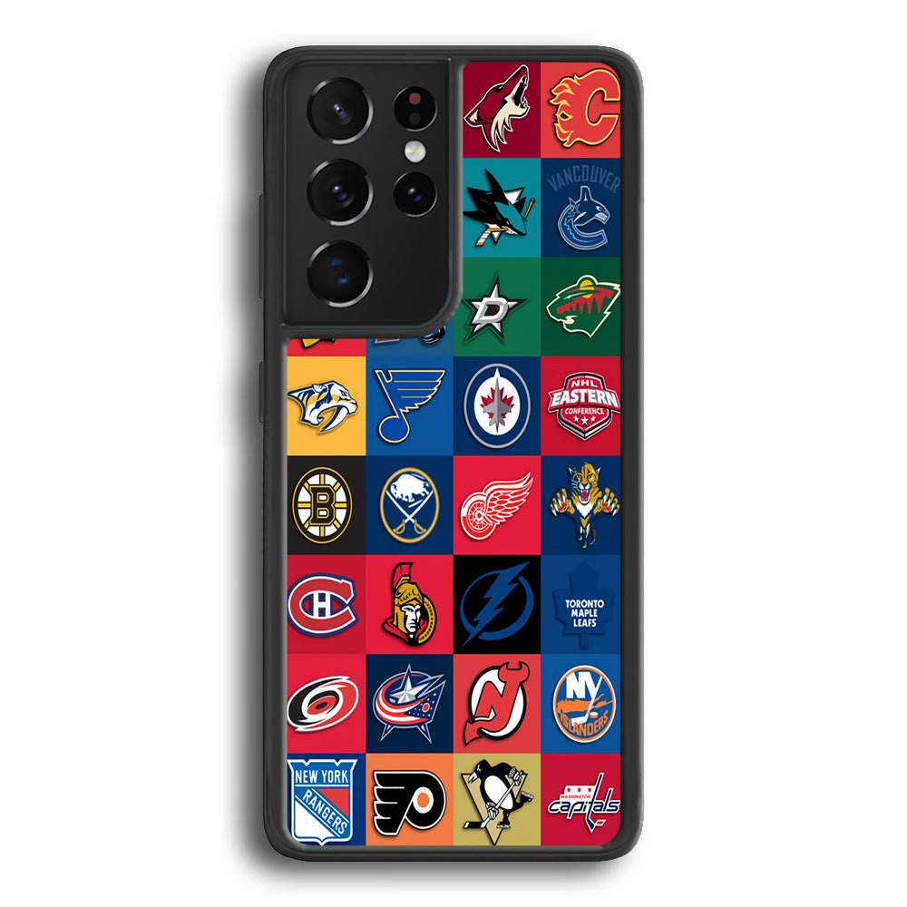 Hockey Teams NHL 001 Samsung Galaxy S23 Ultra Case-Phone Case-Rubber Black (2D Case)-Altracase