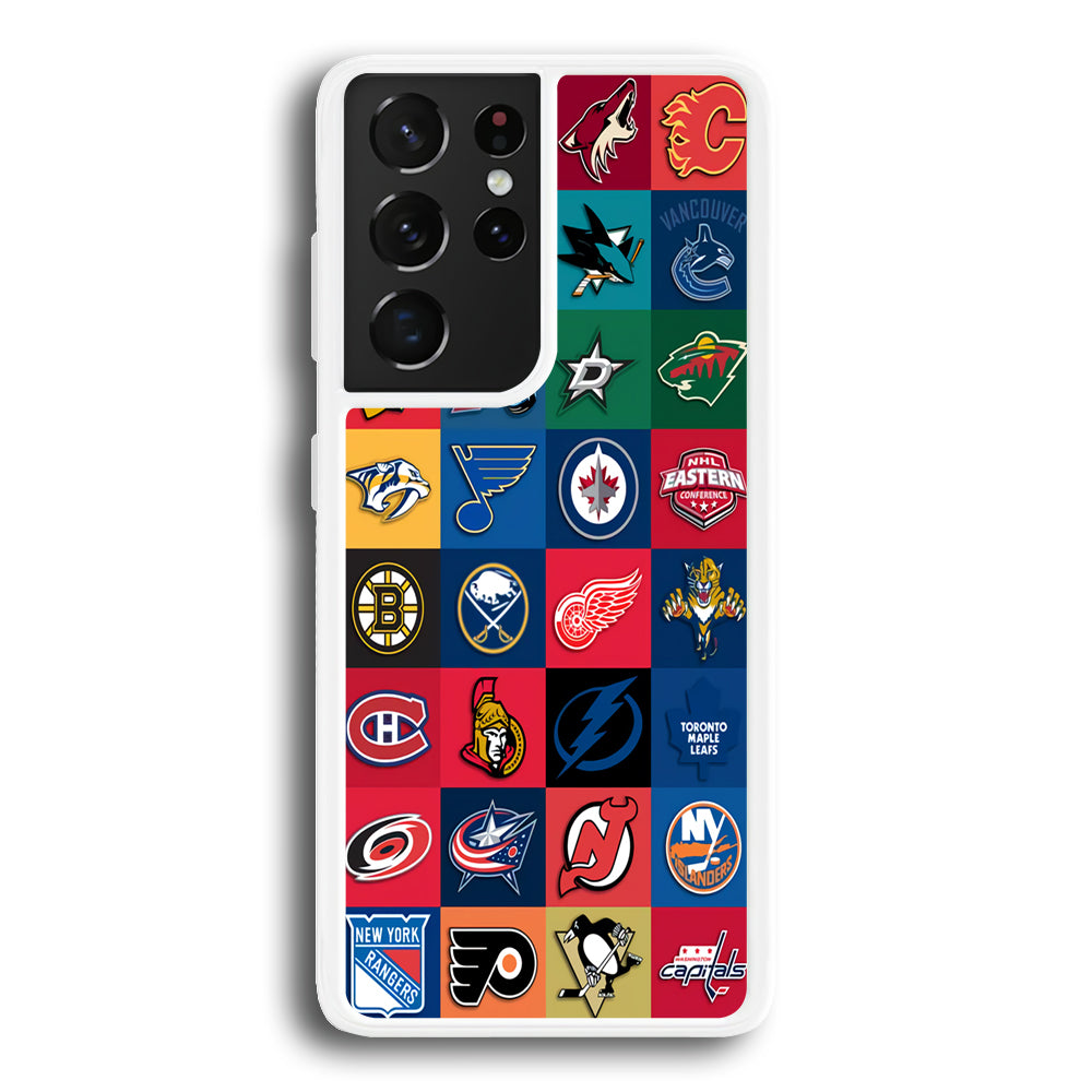 Hockey Teams NHL 001 Samsung Galaxy S23 Ultra Case-Phone Case-Rubber White (2D Case)-Altracase