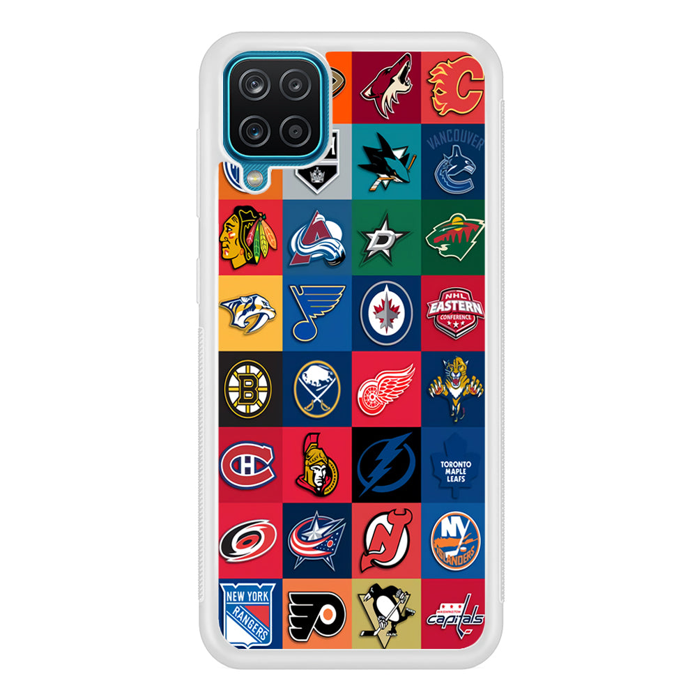Hockey Teams NHL 001 Samsung Galaxy A12 Case-Phone Case-Rubber White (2D Case)-Altracase
