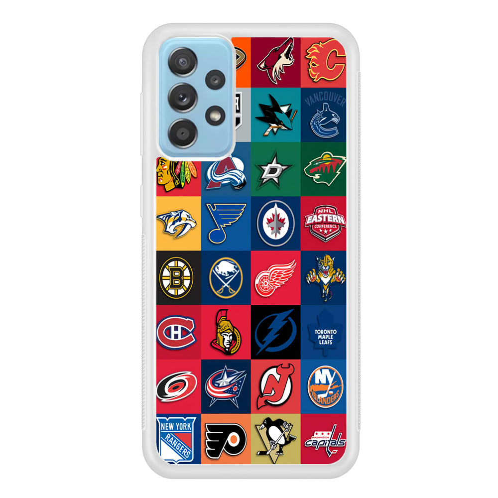 Hockey Teams NHL 001 Samsung Galaxy A72 Case-Phone Case-Rubber White (2D Case)-Altracase