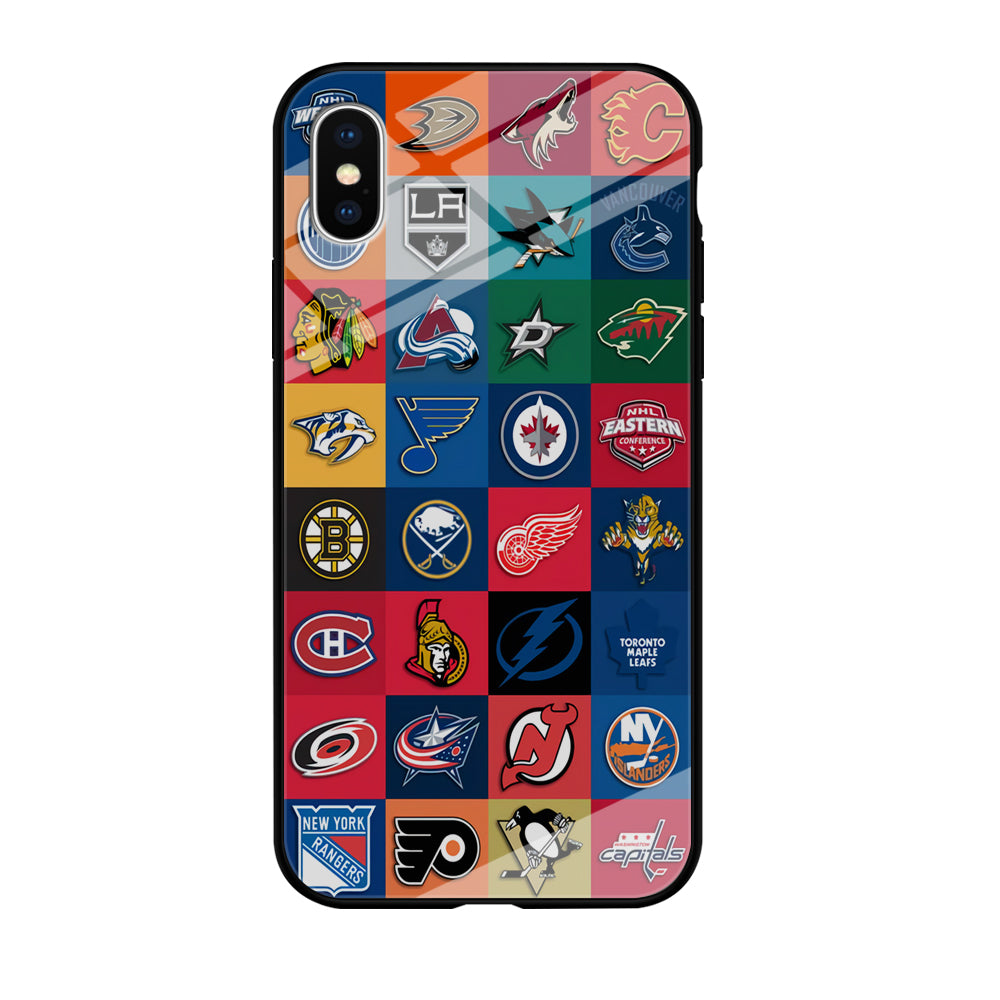 Hockey Teams NHL 001 iPhone Xs Case-Phone Case-Tempered Glass Case-Altracase
