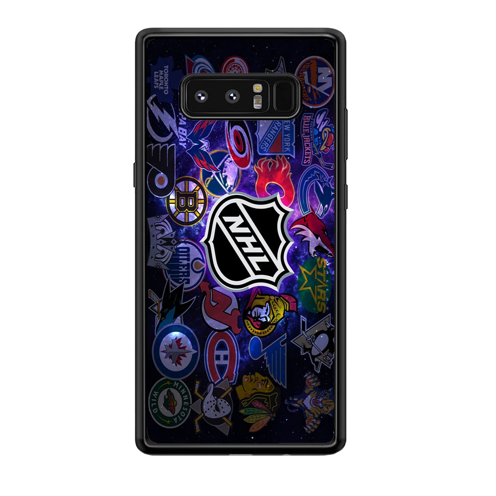 Hockey Teams NHL 002 Samsung Galaxy Note 8 Case-Phone Case-Rubber Black (2D Case)-Altracase
