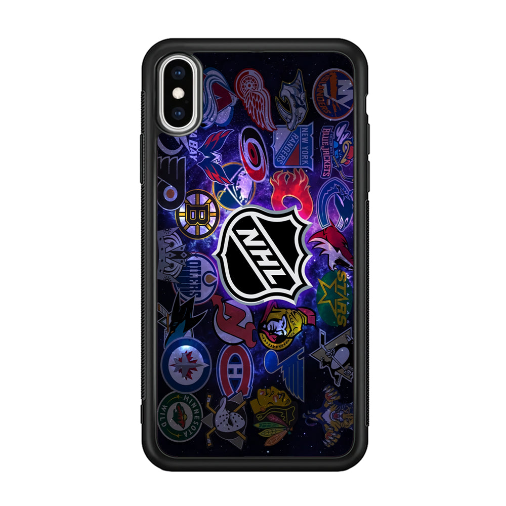 Hockey Teams NHL 002 iPhone Xs Case-Phone Case-Rubber Black (2D Case)-Altracase