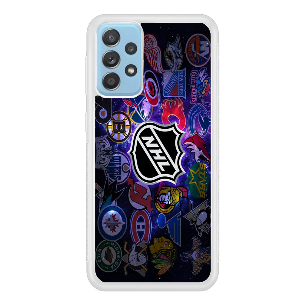 Hockey Teams NHL 002 Samsung Galaxy A72 Case-Phone Case-Rubber White (2D Case)-Altracase