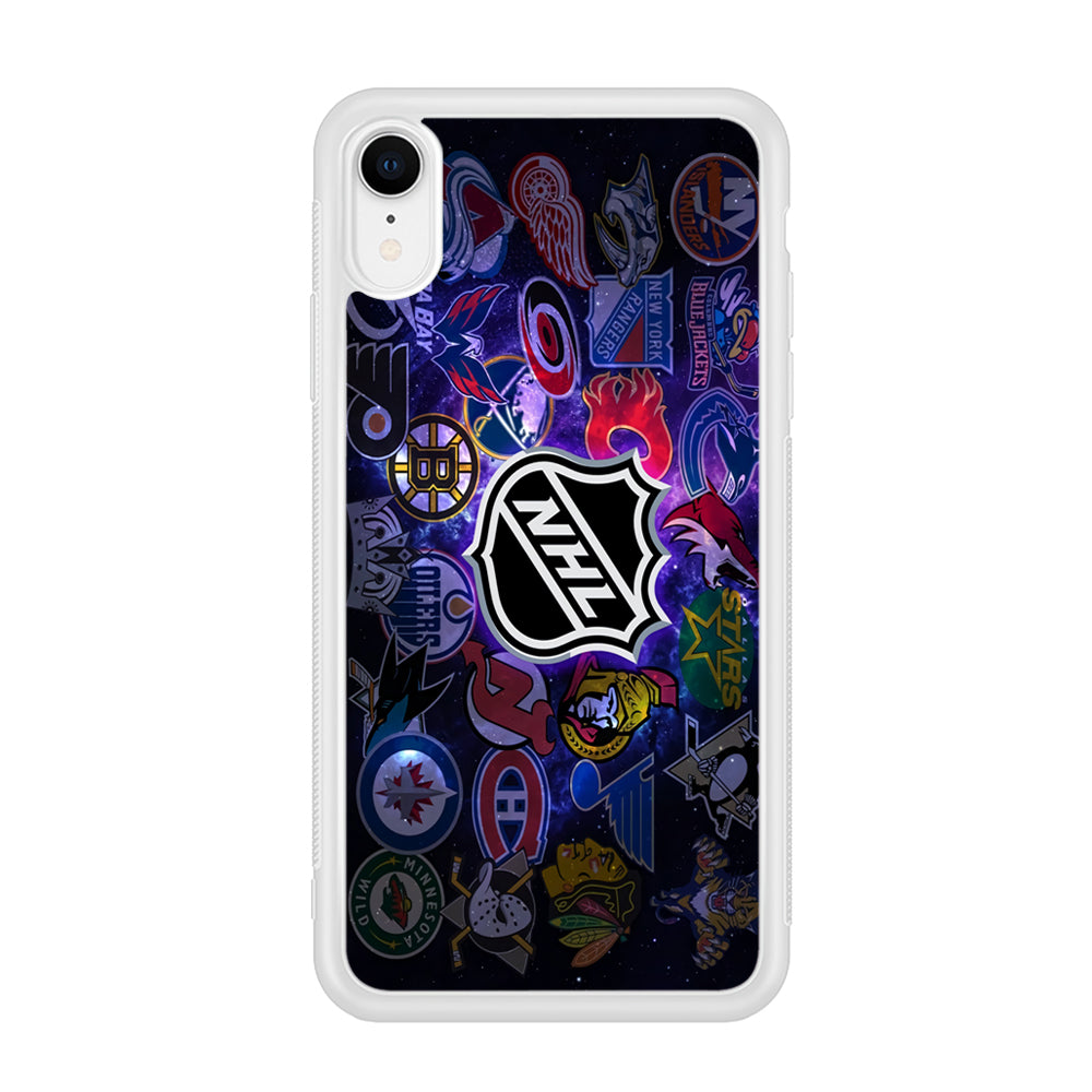 Hockey Teams NHL 002 iPhone XR Case-Phone Case-Rubber White (2D Case)-Altracase