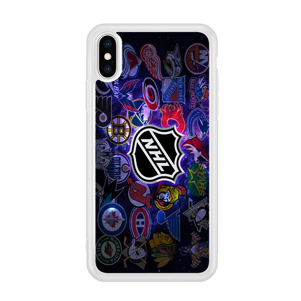 Hockey Teams NHL 002 iPhone Xs Case-Phone Case-Rubber White (2D Case)-Altracase