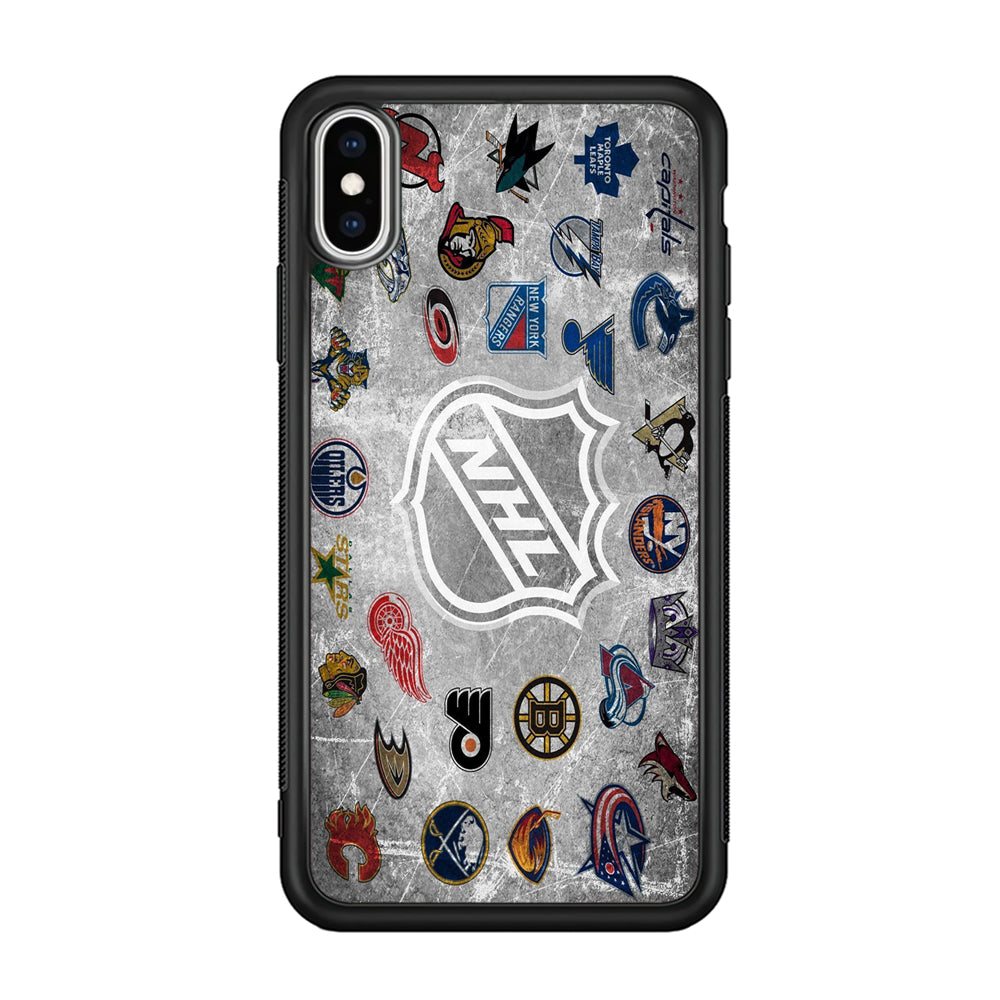 Hockey Teams NHL 003 iPhone Xs Case-Phone Case-Rubber Black (2D Case)-Altracase