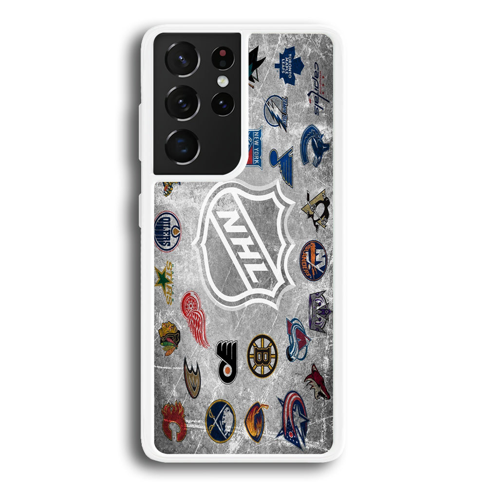 Hockey Teams NHL 003 Samsung Galaxy S23 Ultra Case-Phone Case-Rubber White (2D Case)-Altracase