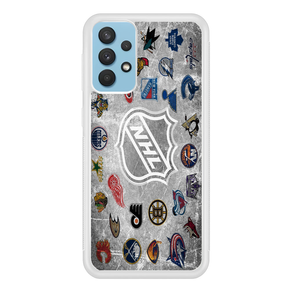 Hockey Teams NHL 003 Samsung Galaxy A32 Case-Phone Case-Rubber White (2D Case)-Altracase