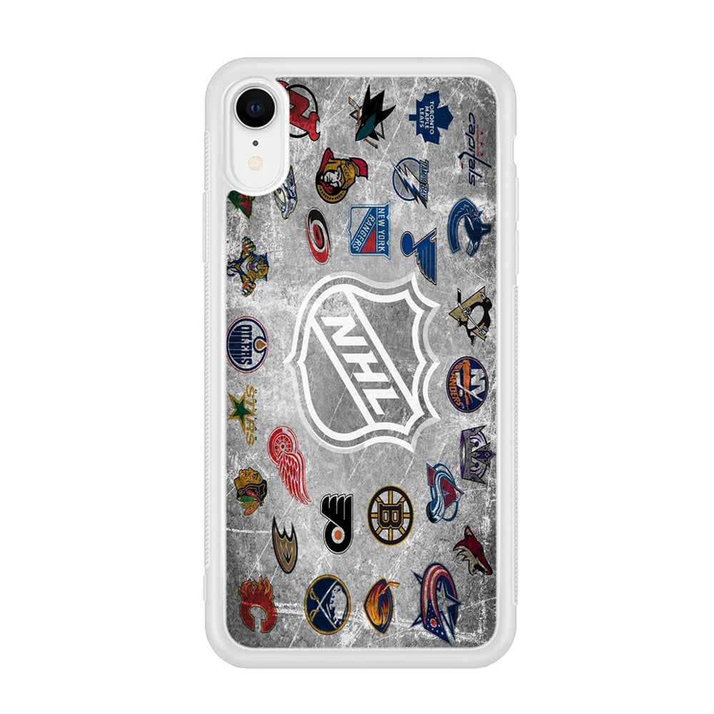 Hockey Teams NHL 003 iPhone XR Case-Phone Case-Rubber White (2D Case)-Altracase
