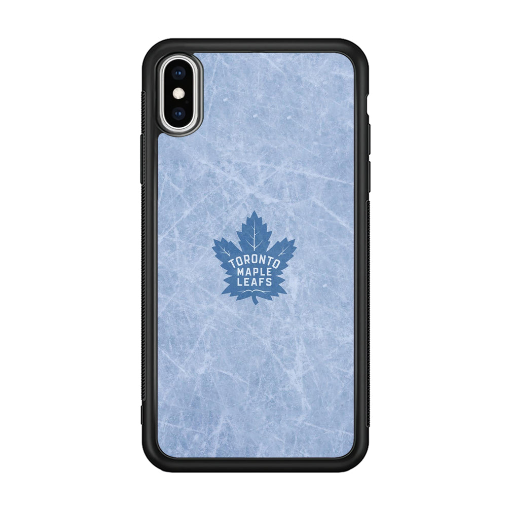 Hockey Toronto Maple Leafs NHL 001 iPhone Xs Case-Phone Case-Rubber Black (2D Case)-Altracase