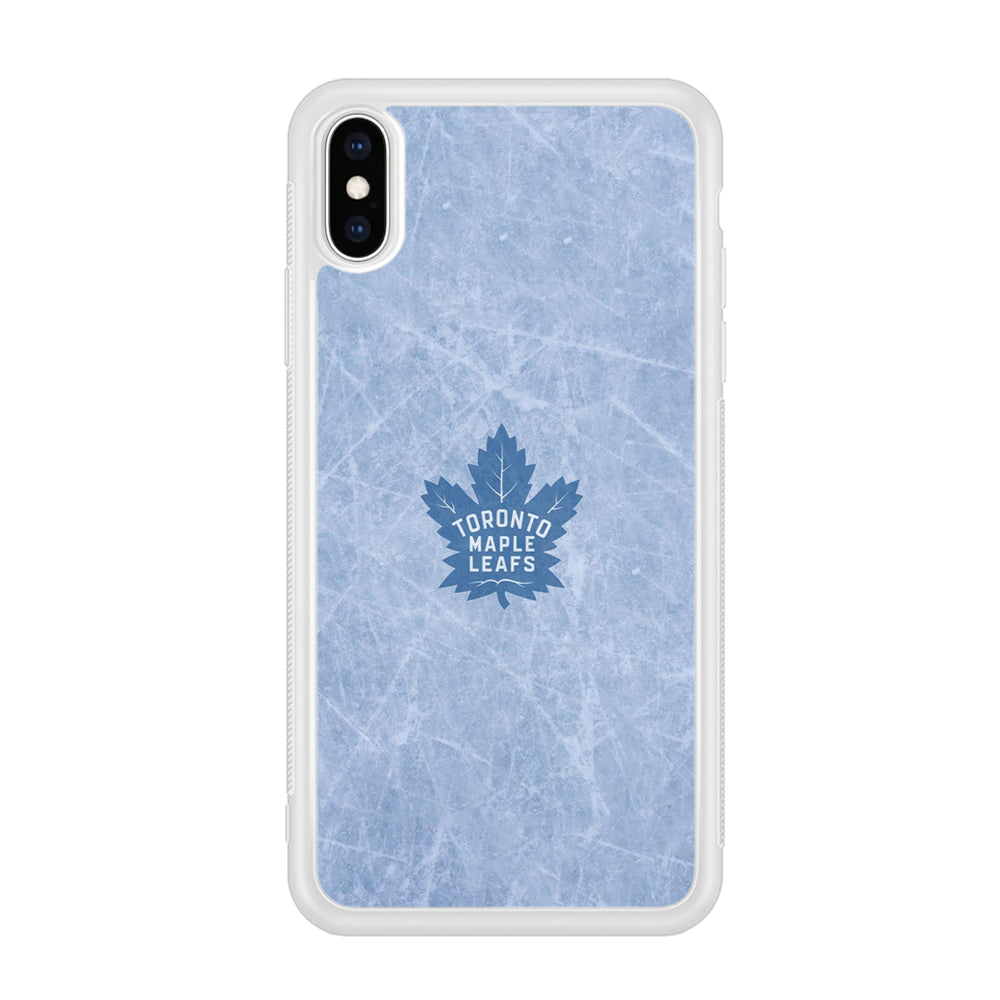 Hockey Toronto Maple Leafs NHL 001 iPhone Xs Case-Phone Case-Rubber White (2D Case)-Altracase