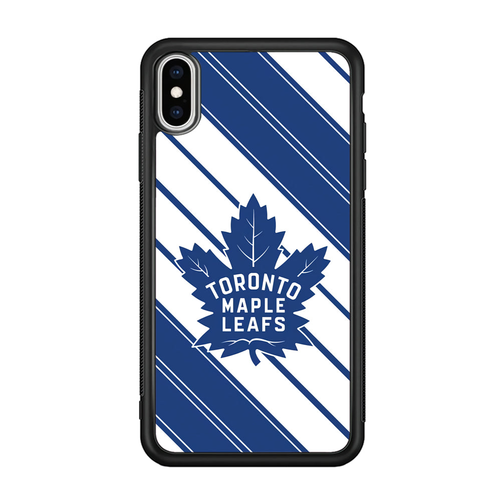 Hockey Toronto Maple Leafs NHL 002 iPhone Xs Case-Phone Case-Rubber Black (2D Case)-Altracase