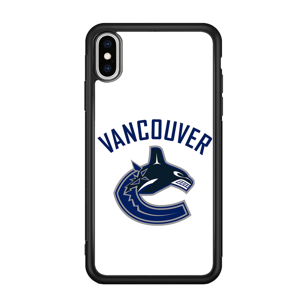 Hockey Vancouver Canucks NHL 001 iPhone Xs Case-Phone Case-Rubber Black (2D Case)-Altracase