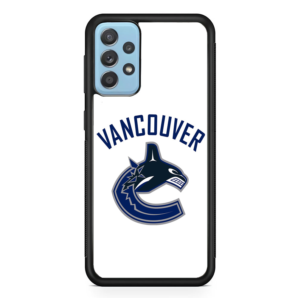 Hockey Vancouver Canucks NHL 001 Samsung Galaxy A72 Case-Phone Case-Rubber Black (2D Case)-Altracase