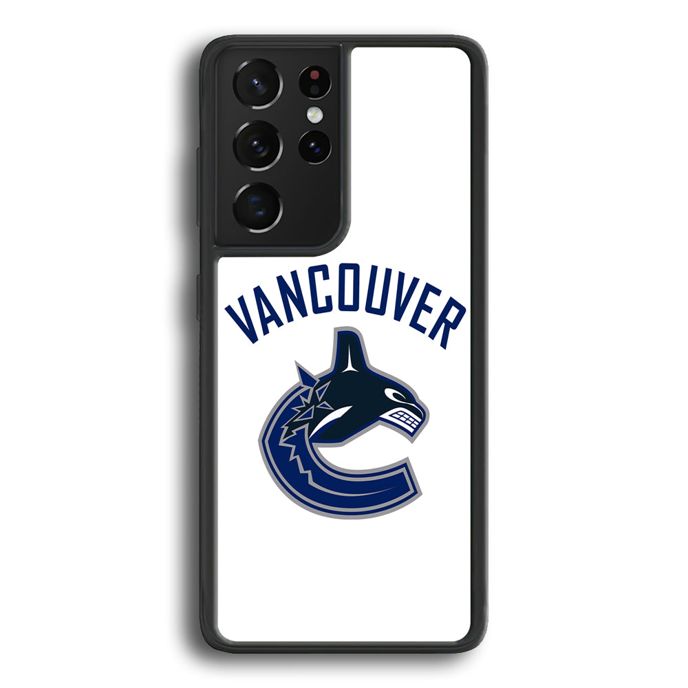 Hockey Vancouver Canucks NHL 001 Samsung Galaxy S23 Ultra Case-Phone Case-Rubber Black (2D Case)-Altracase