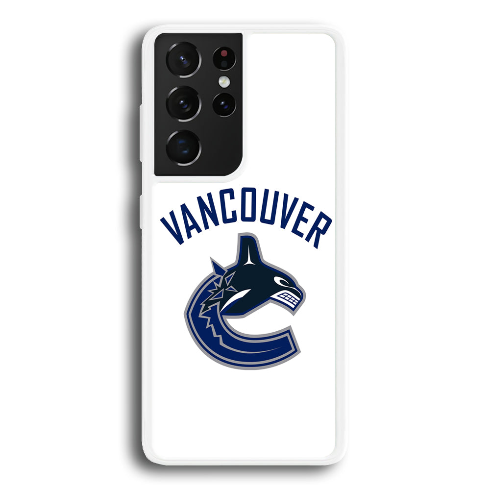 Hockey Vancouver Canucks NHL 001 Samsung Galaxy S23 Ultra Case-Phone Case-Rubber White (2D Case)-Altracase