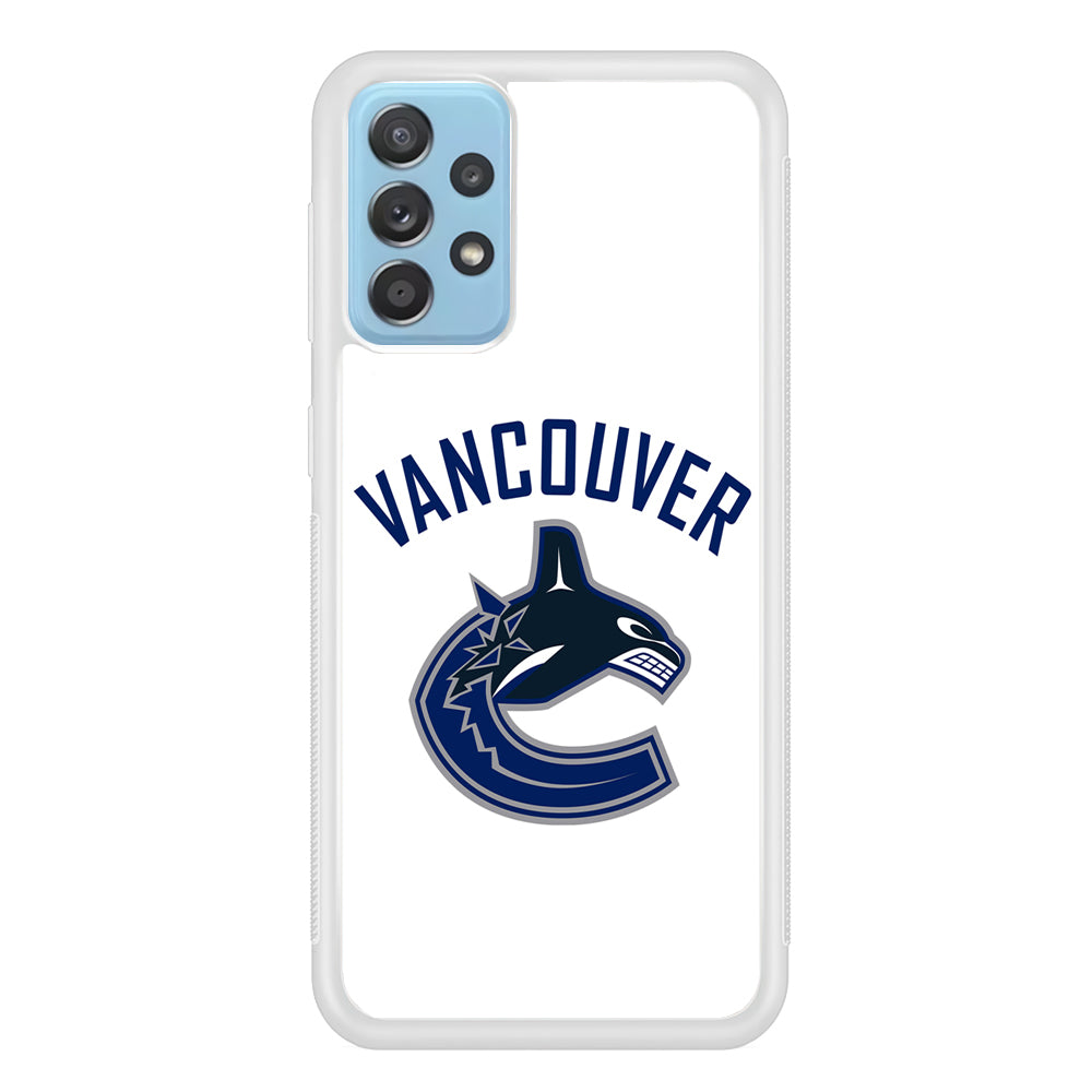 Hockey Vancouver Canucks NHL 001 Samsung Galaxy A72 Case-Phone Case-Rubber White (2D Case)-Altracase