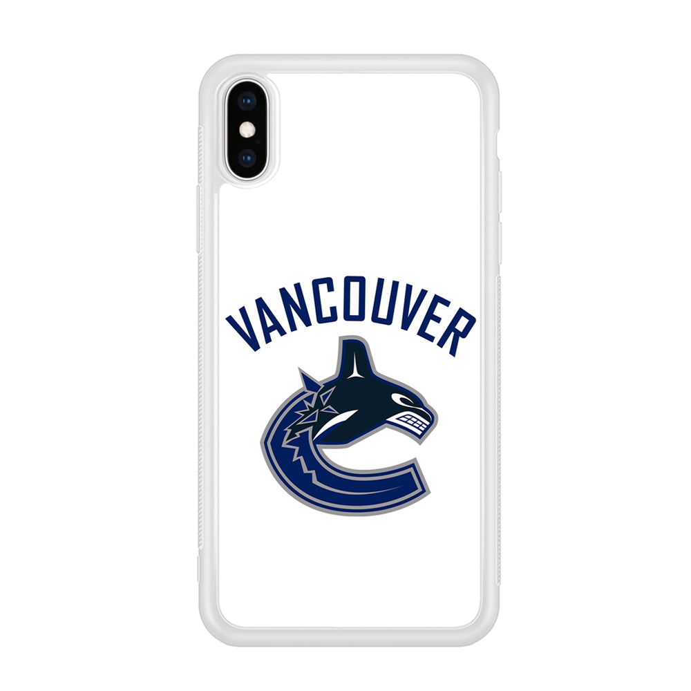 Hockey Vancouver Canucks NHL 001 iPhone Xs Case-Phone Case-Rubber White (2D Case)-Altracase