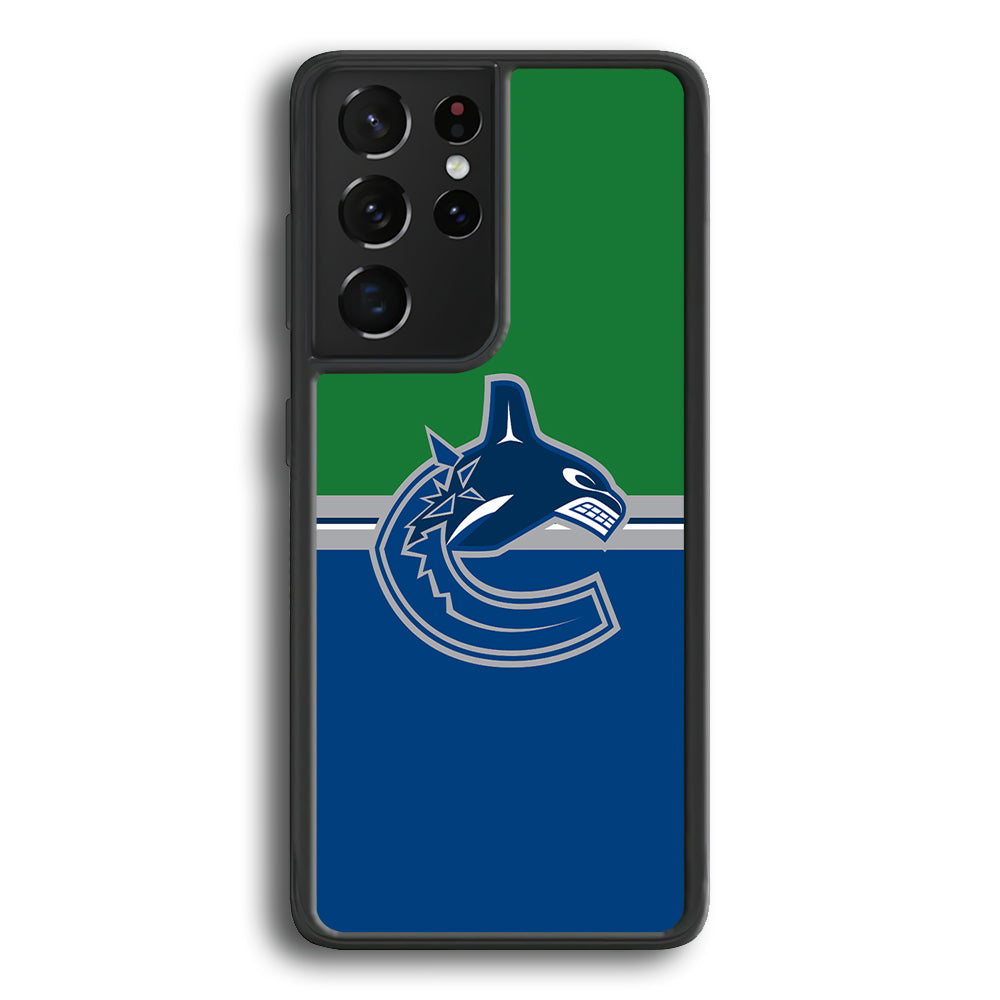 Hockey Vancouver Canucks NHL 002 Samsung Galaxy S23 Ultra Case-Phone Case-Rubber Black (2D Case)-Altracase