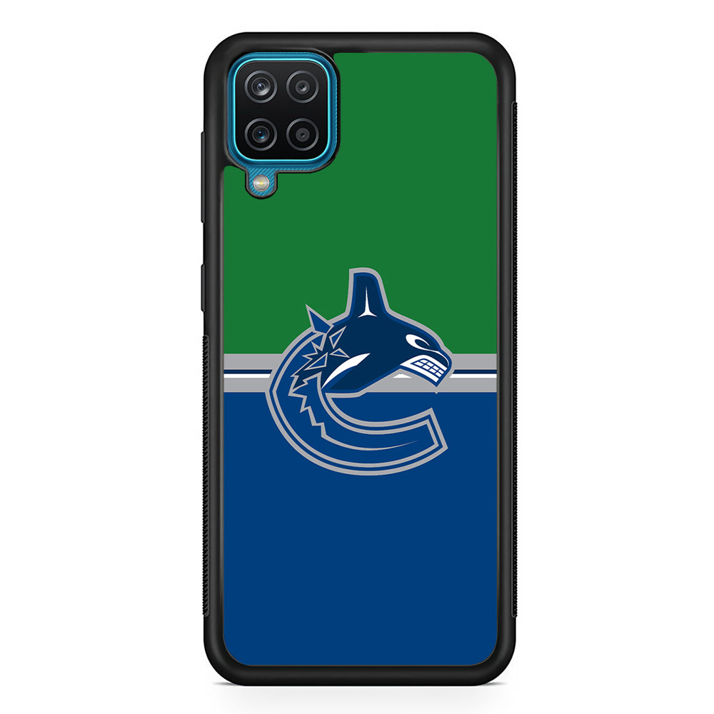 Hockey Vancouver Canucks NHL 002 Samsung Galaxy A12 Case-Phone Case-Rubber Black (2D Case)-Altracase