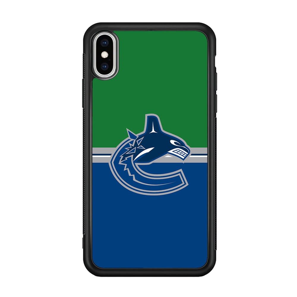 Hockey Vancouver Canucks NHL 002 iPhone Xs Case-Phone Case-Rubber Black (2D Case)-Altracase