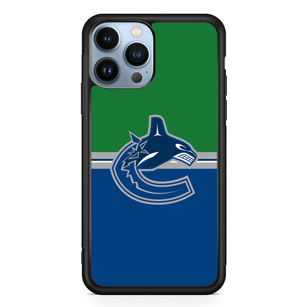 Hockey Vancouver Canucks NHL 002 iPhone 15 Pro Max Case-Phone Case-Rubber Black (2D Case)-Altracase