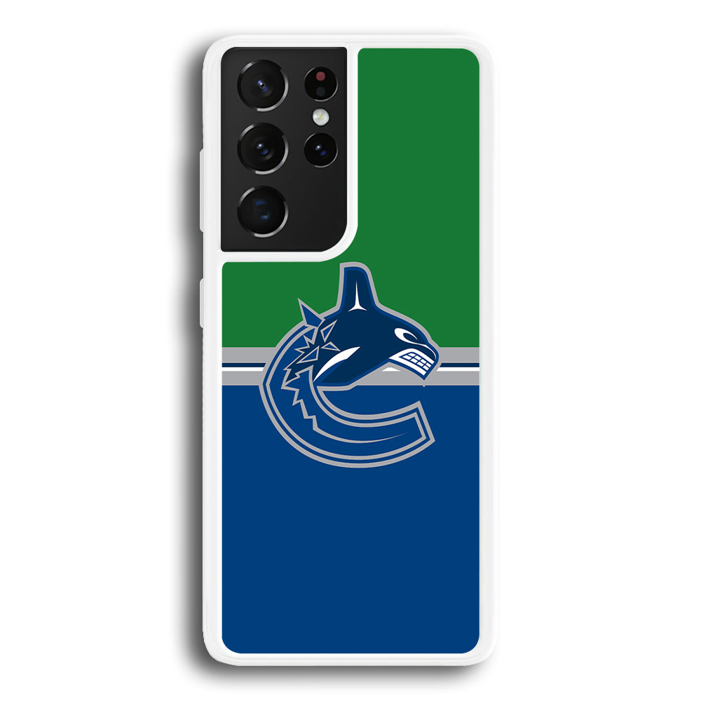 Hockey Vancouver Canucks NHL 002 Samsung Galaxy S23 Ultra Case-Phone Case-Rubber White (2D Case)-Altracase