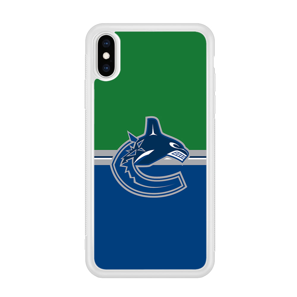 Hockey Vancouver Canucks NHL 002 iPhone Xs Case-Phone Case-Rubber White (2D Case)-Altracase