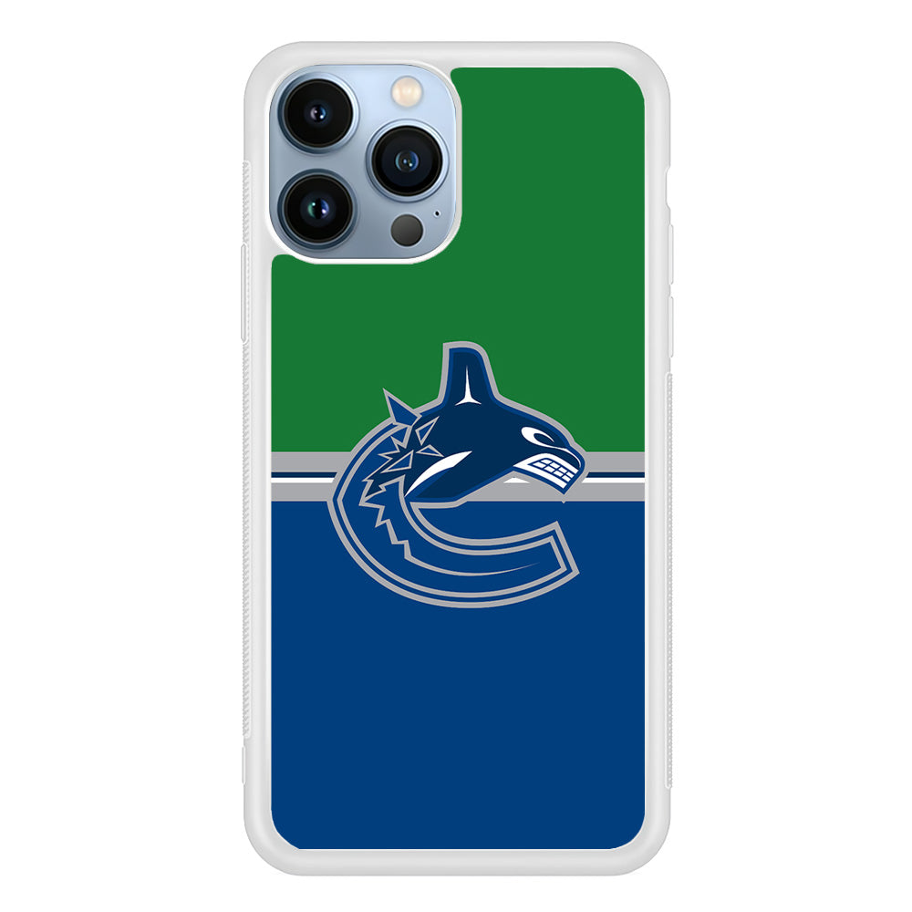 Hockey Vancouver Canucks NHL 002 iPhone 15 Pro Max Case-Phone Case-Rubber White (2D Case)-Altracase