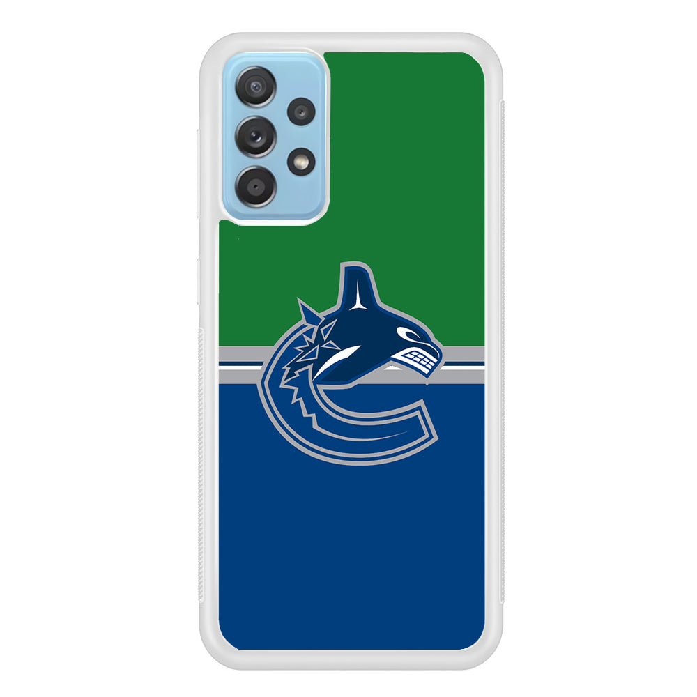 Hockey Vancouver Canucks NHL 002 Samsung Galaxy A72 Case-Phone Case-Rubber White (2D Case)-Altracase