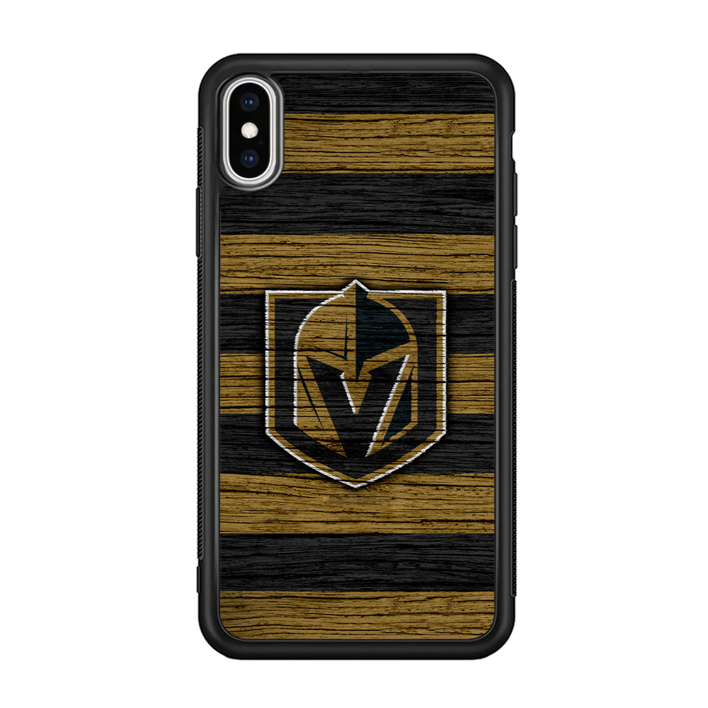 Hockey Vegas Golden Knights NHL 001 iPhone Xs Case-Phone Case-Rubber Black (2D Case)-Altracase