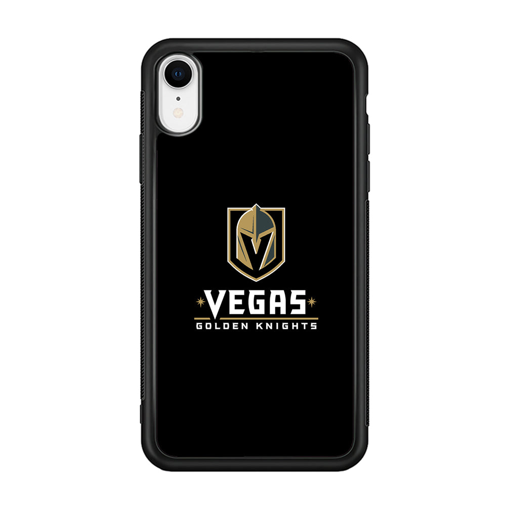 Hockey Vegas Golden Knights NHL 002 iPhone XR Case-Phone Case-Rubber Black (2D Case)-Altracase