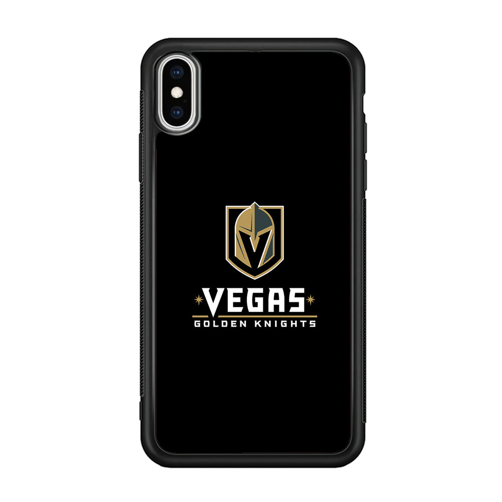 Hockey Vegas Golden Knights NHL 002 iPhone Xs Case-Phone Case-Rubber Black (2D Case)-Altracase