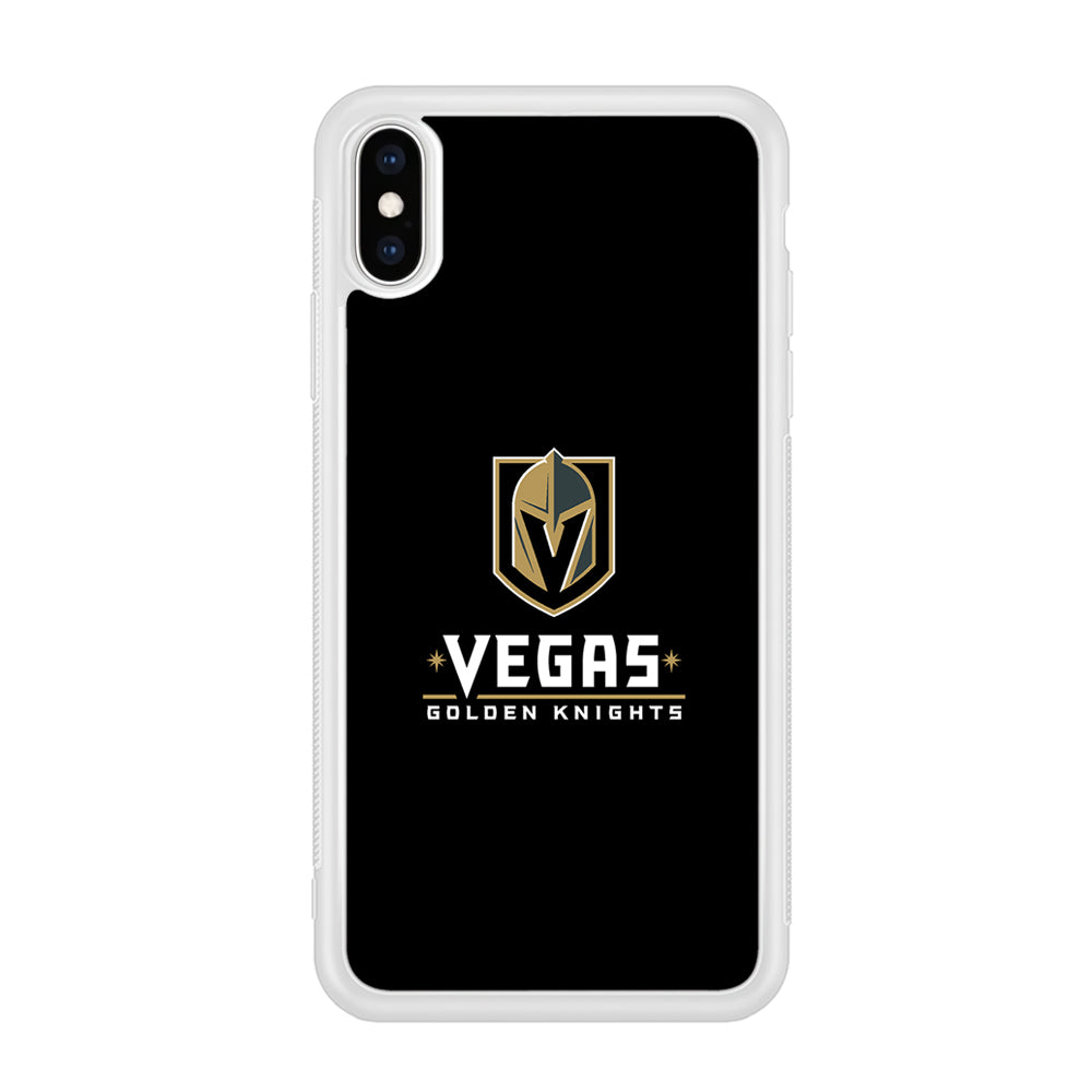 Hockey Vegas Golden Knights NHL 002 iPhone Xs Case-Phone Case-Rubber White (2D Case)-Altracase