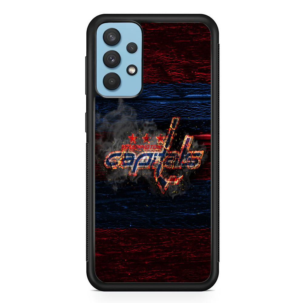 Hockey Washington Capitals NHL 001 Samsung Galaxy A32 Case-Phone Case-Rubber Black (2D Case)-Altracase