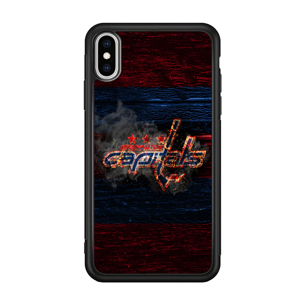 Hockey Washington Capitals NHL 001 iPhone Xs Case-Phone Case-Rubber Black (2D Case)-Altracase