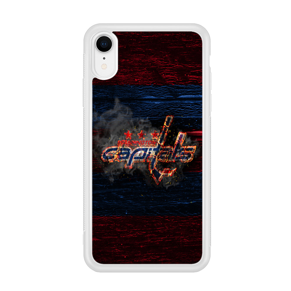 Hockey Washington Capitals NHL 001 iPhone XR Case-Phone Case-Rubber White (2D Case)-Altracase