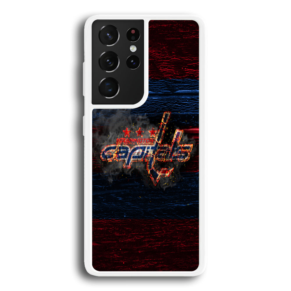 Hockey Washington Capitals NHL 001 Samsung Galaxy S23 Ultra Case-Phone Case-Rubber White (2D Case)-Altracase