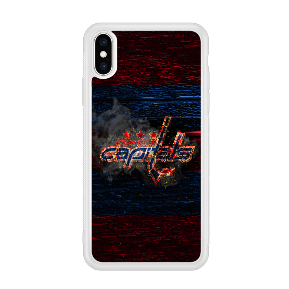 Hockey Washington Capitals NHL 001 iPhone Xs Case-Phone Case-Rubber White (2D Case)-Altracase